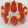 Imitate Amber bracelet, 46x23mm 10mm Length:8.7inch Sold by Bag