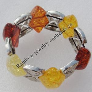 Imitate Amber bracelet, 39x22mm 30x29mm Length:8.7inch Sold by Bag