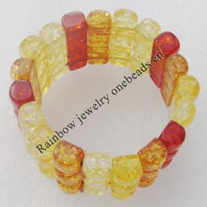 Imitate Amber bracelet, 33x11mm Length:8.3inch Sold by Bag