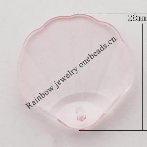 Transparent Acrylic Pendant, Sector 28x28mm Hole:2mm, Sold by Bag