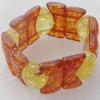 Imitate Amber bracelet, 37x18mm 33x21mm Length:9.4inch Sold by Bag