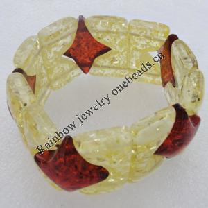 Imitate Amber bracelet, 29x34mm 35x20mm Length:8.3inch Sold by Bag