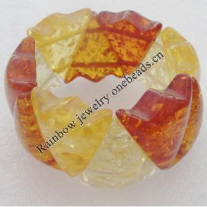 Imitate Amber bracelet, 37x31mm Length:8.7inch Sold by Bag