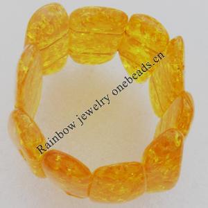 Imitate Amber bracelet, 57x18mm Length:8.3inch Sold by Bag