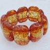 Imitate Amber bracelet, 33x23mm Length:7.9inch Sold by Bag