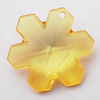 Transparent Acrylic Pendant, Flower 26x26mm Hole:2mm, Sold by Bag