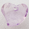 Transparent Acrylic Pendant, Heart 29x25mm Hole:3mm, Sold by Bag