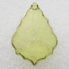 Transparent Acrylic Pendant, Leaf 26x38mm Hole:2mm, Sold by Bag