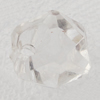 Transparent Acrylic Pendant, Faceted Square 13x13mm Hole:2mm, Sold by Bag
