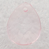 Transparent Acrylic Pendant, Faceted Teardrop 12x15mm Hole:1mm, Sold by Bag