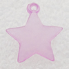 Transparent Acrylic Pendant, Star 16x18mm Hole:1mm, Sold by Bag
