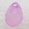 Transparent Acrylic Pendant, Faceted Teardrop 10x15mm Hole:2mm, Sold by Bag