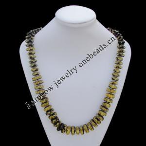 Imitate Amber Necklace, 16.5x7mm Length:25.2inch Sold by Bag