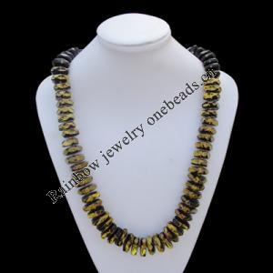 Imitate Amber Necklace, 22x7mm Length:25.6inch Sold by Bag