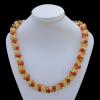Imitate Amber Necklace, 16x8mm Length:23inch Sold by Bag