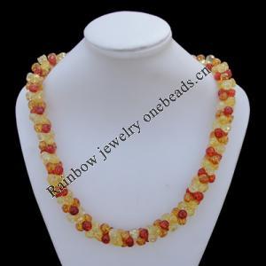 Imitate Amber Necklace, 16x8mm Length:23inch Sold by Bag