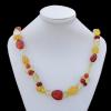 Imitate Amber Necklace, 24x22x12mm Length:33.9inch Sold by Bag