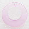 Transparent Acrylic Pendant, Donut 25x25mm Hole:1.5mm, Sold by Bag