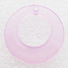 Transparent Acrylic Pendant, Donut 25x25mm Hole:1.5mm, Sold by Bag