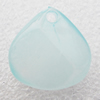 Transparent Acrylic Pendant, Teardrop 24x24mm Hole:3mm, Sold by Bag