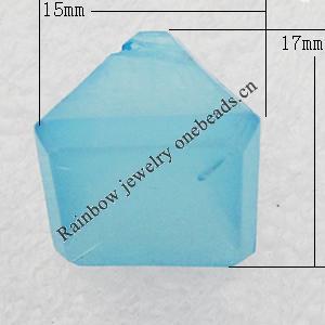 Transparent Acrylic Pendant, 15x17mm Hole:2mm, Sold by Bag