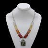 Imitate Amber Necklace, 49x30x15.5mm Length:22inch Sold by Bag