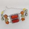 Imitate Amber bracelet, 30x26mm Length:8inch Sold by Bag