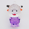 Transparent Acrylic Pendant, Animal 27x38mm, Sold by Bag