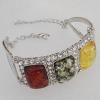 Imitate Amber bracelet, 50.5x25mm Length:9inch Sold by Bag