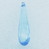 Transparent Acrylic Pendant, Teardrop 9x40mm Hole:1mm, Sold by Bag