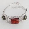 Imitate Amber bracelet, 25.5x20mm Length:9inch Sold by Bag