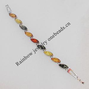 Imitate Amber bracelet, 18x8x8mm Length:8inch Sold by Bag