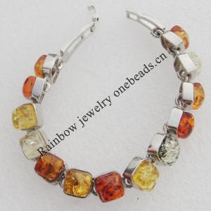 Imitate Amber bracelet, 10.5x9mm Length:8.2inch Sold by Bag