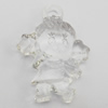 Transparent Acrylic Pendant, Children 33x23mm Hole:2mm, Sold by Bag