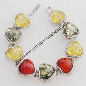 Imitate Amber bracelet, 12x14x9mm Length:8inch Sold by Bag