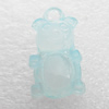 Transparent Acrylic Pendant, Animal 25x27mm Hole:2.5mm, Sold by Bag