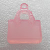 Imitate Jade Acrylic Pendant, Lock 33x24mm Hole:3mm, Sold by Bag