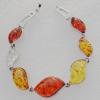 Imitate Amber bracelet, 26x15mm Length:9inch Sold by Bag