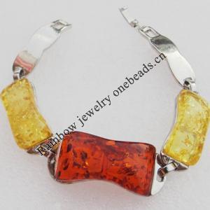 Imitate Amber bracelet, 41x17x8mm Length:7.2inch Sold by Bag