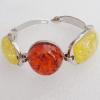 Imitate Amber bracelet, 24x12mm Length:7.4inch Sold by Bag