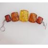 Imitate Amber bracelet, 42x30x14mm Length:8inch Sold by Bag