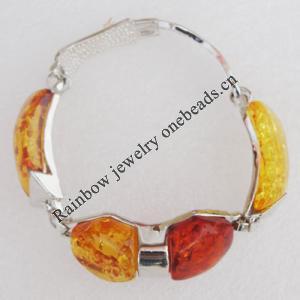 Imitate Amber bracelet, 40x27mm Length:8inch Sold by Bag