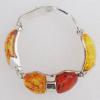 Imitate Amber bracelet, 40x27mm Length:8inch Sold by Bag