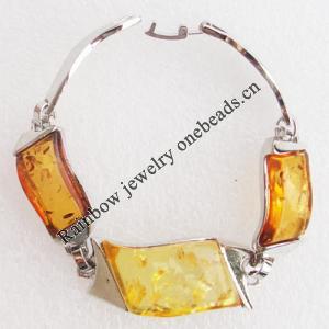 Imitate Amber bracelet, 22x17mm Length:7.4inch Sold by Bag