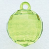 Transparent Acrylic Pendant, Round 21mm Hole:3mm, Sold by Bag