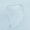 Transparent Acrylic Pendant, Heart 26x41mm Hole:3mm, Sold by Bag