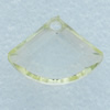 Transparent Acrylic Pendant, Sectort 22x17mm Hole:2mm, Sold by Bag