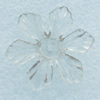 Transparent Acrylic Pendant, Flower 27x5mm Hole:1mm, Sold by Bag