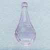 Transparent Acrylic Pendant, Mallet 16x37mm Hole:2mm, Sold by Bag