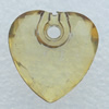 Transparent Acrylic Pendant, Heart 18x17mm Hole:4mm, Sold by Bag